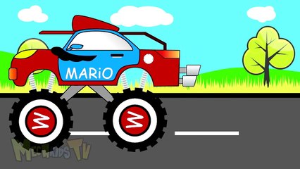 Mario Truck - Monster Trucks For Children - Mega Kids Tv