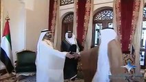 محمد بن راشد يستقبل ولي العهد القطري
