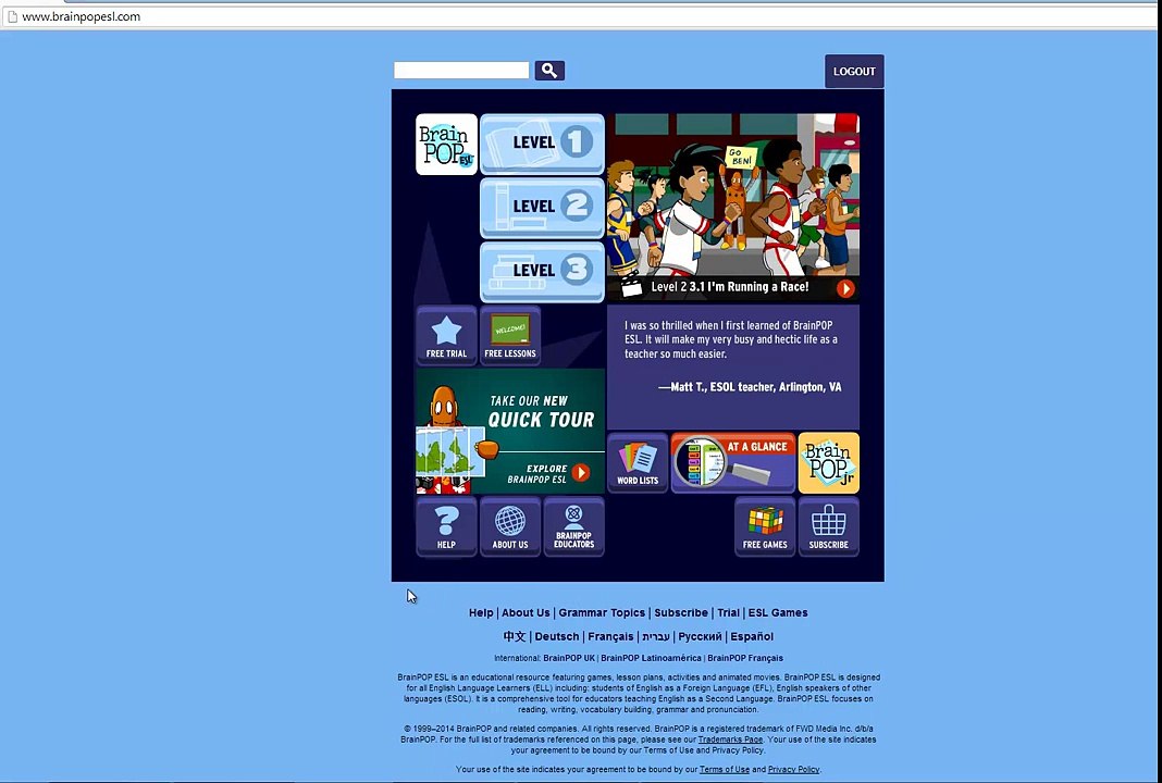 BrainPOP ESL 05: Word List and Additional Training
