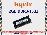 2 GB 204 pin DDR3-1333 SO-DIMM (1333Mhz PC3-10600S CL9 256Mx8)