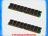 2x 1 GB DDR Speicher Samsung Kit Intel und AMD kompatibel  PC3200 400 MHZ Bandbreite  184 polig