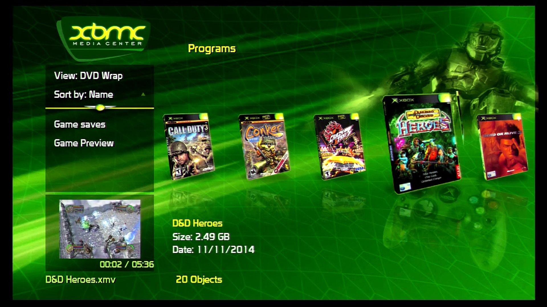 Original Xbox XBMC 3.5 Classic Skin demo - video Dailymotion