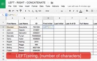 Left and Right Functions in Google Sheets