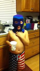 Kid does ice in swim suite challenge only swim suite