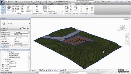 Revit 2015 Tutorial Creating Topography with the Toposurface Tool | Black Spectacles