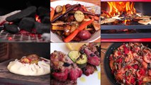 Cuisinart Outdoor Gourmet Wood Oven Seafood Paella, Lamb Kebabs & more! (French)
