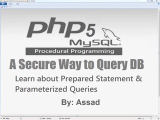 PHP5 Procedural & MySQL: Prepared Statement & Parameterized Queries