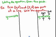 Writing equations of a line given two points