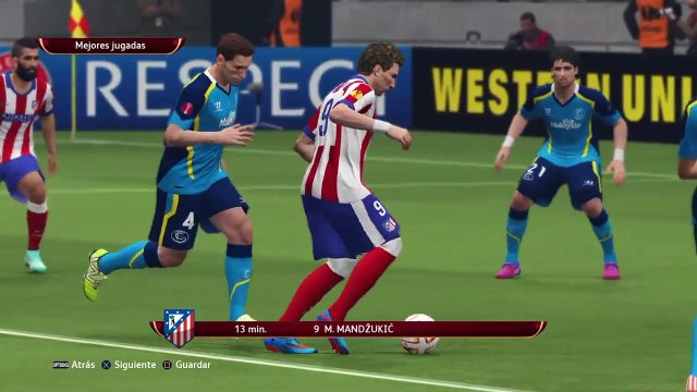 PES 2015 PS4 1080p HD Mejores jugadas ATM-SEV UEL