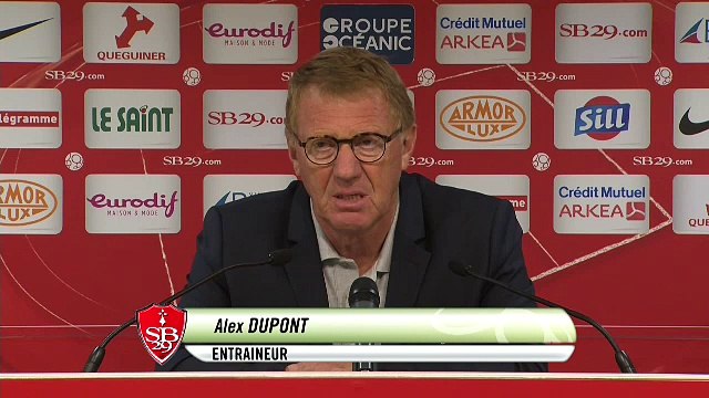 Réaction d'Alex Dupont après Stade Brestois 29 - Nîmes Olympique