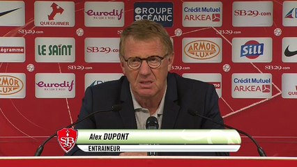 Réaction d'Alex Dupont après Stade Brestois 29 - Nîmes Olympique