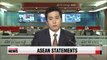 ASEAN members adopt statements listing N. Korea as threat