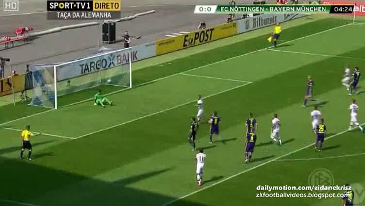 0-1 Arturo Vidal First Goal | Nöttingen v. FC Bayern München - 09.08.2015 HD