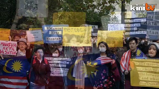 Rakyat Malaysia di London bantah Akta Hasutan