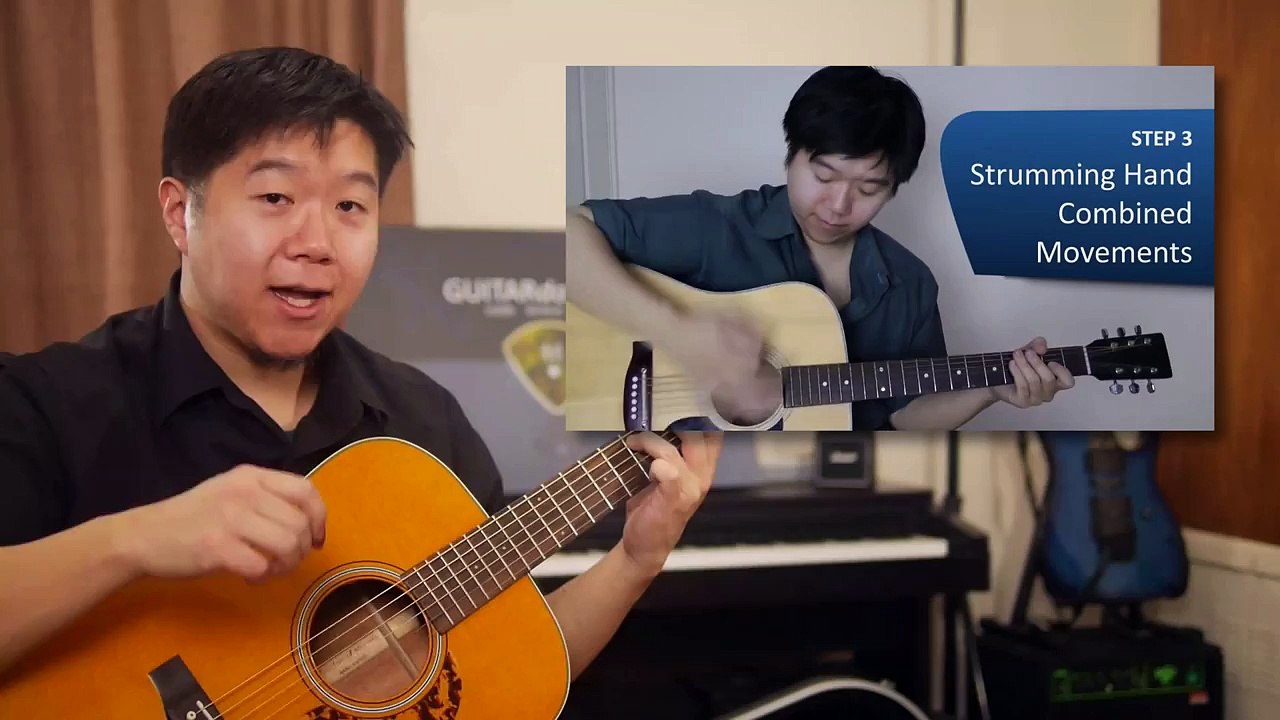 Drum Beat Strumming technique - free percussive acoustic guitar tutorial