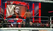 Sting's WWE RAW Debut & Brock Lesnar destroys 01-19-2015