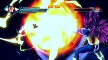 Dragon Ball Xenoverse Super Saiyan God Vegeta VS Villainous Goku