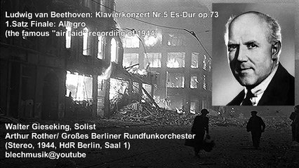 Beethoven (1944, Stereo): Allegro from Concerto for piano and orchestra No.5 - Gieseking/RO Berlin