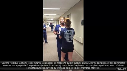 une jeune fille paralysée surprend son infirmière en se mettant debout