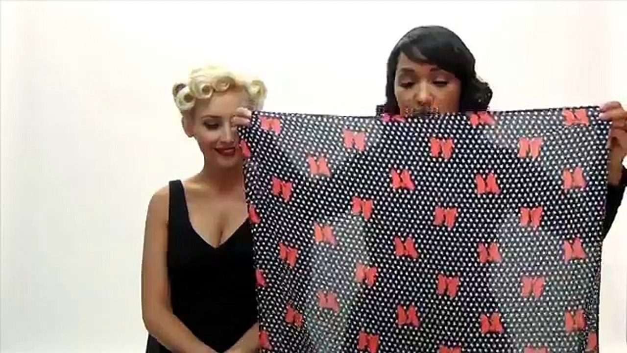 Vintage Style Pin Up Hair Scarf Tutorial - 3 Ways to Wear It!