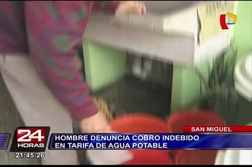 San Miguel: hombre denuncia cobro indebido en tarifa de agua potable