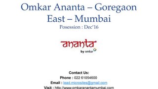 Omkar Ananta Goregaon East Mumbai Brochure
