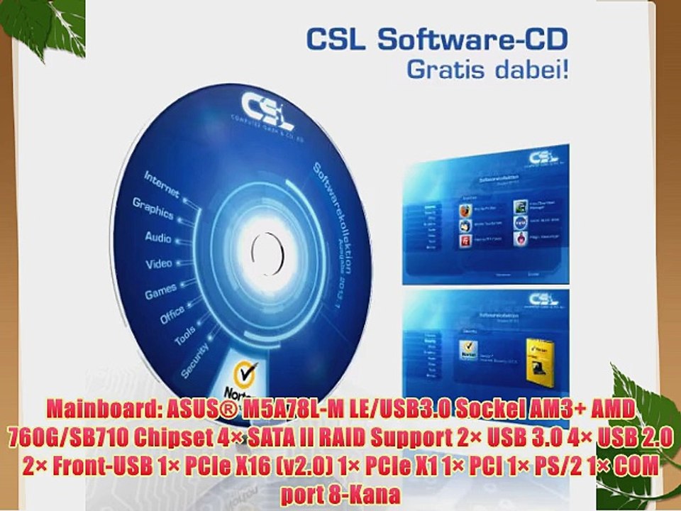 AMD FX-4300 / ASUS M5A78L-M LE USB 3.0 Mainboard Bundle / 16384 MB | CSL PC Aufr?stkit | AMD