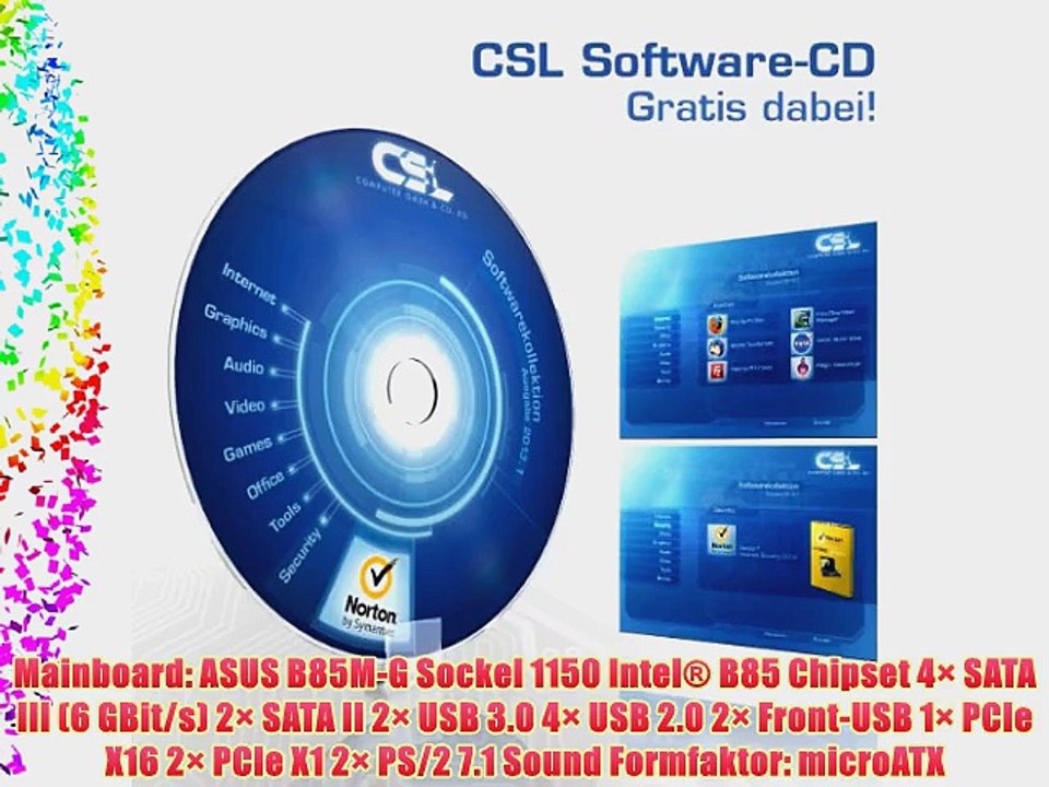 Intel Core i7-4790 / ASUS B85M-G Mainboard Bundle | CSL PC Aufr?stkit | Intel Core i7-4790