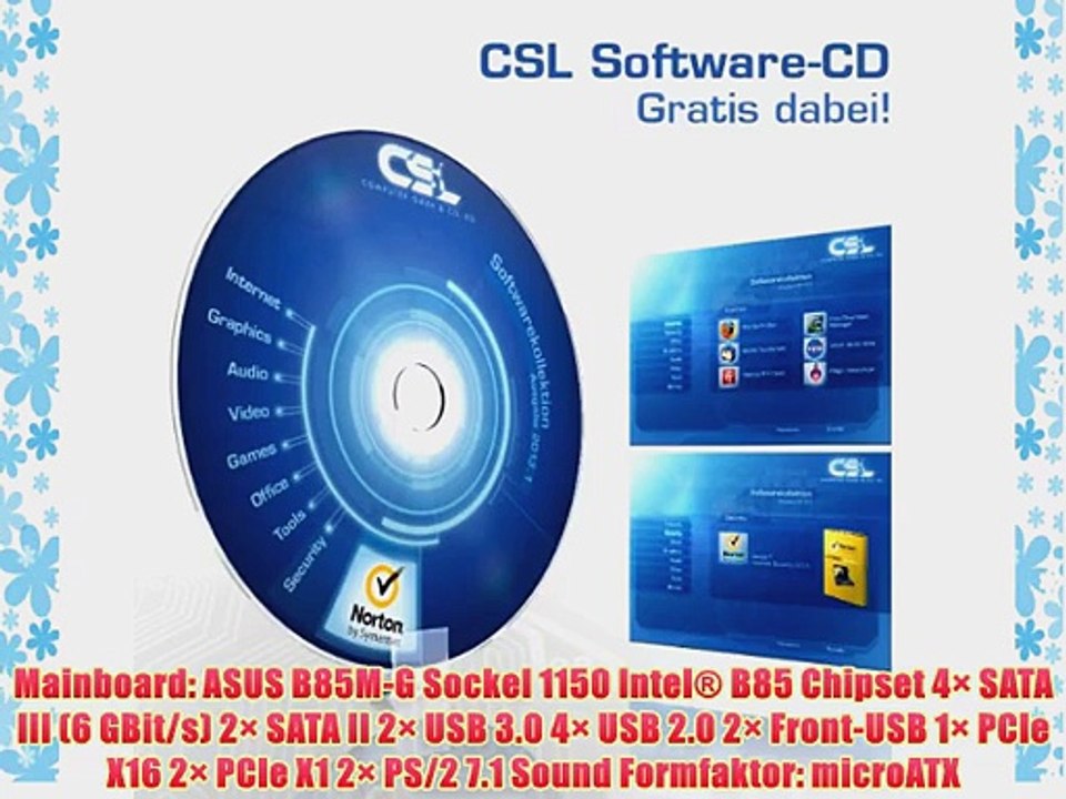 Intel Core i5-4590 / ASUS B85M-G Mainboard Bundle / 8192 MB | CSL PC Aufr?stkit | Intel Core