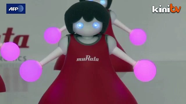 Robot cheerleading squad showcases sensor technology