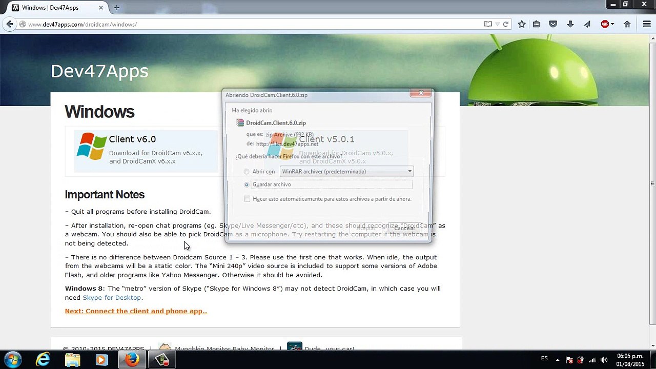 Usar Celular (Android) como webcam