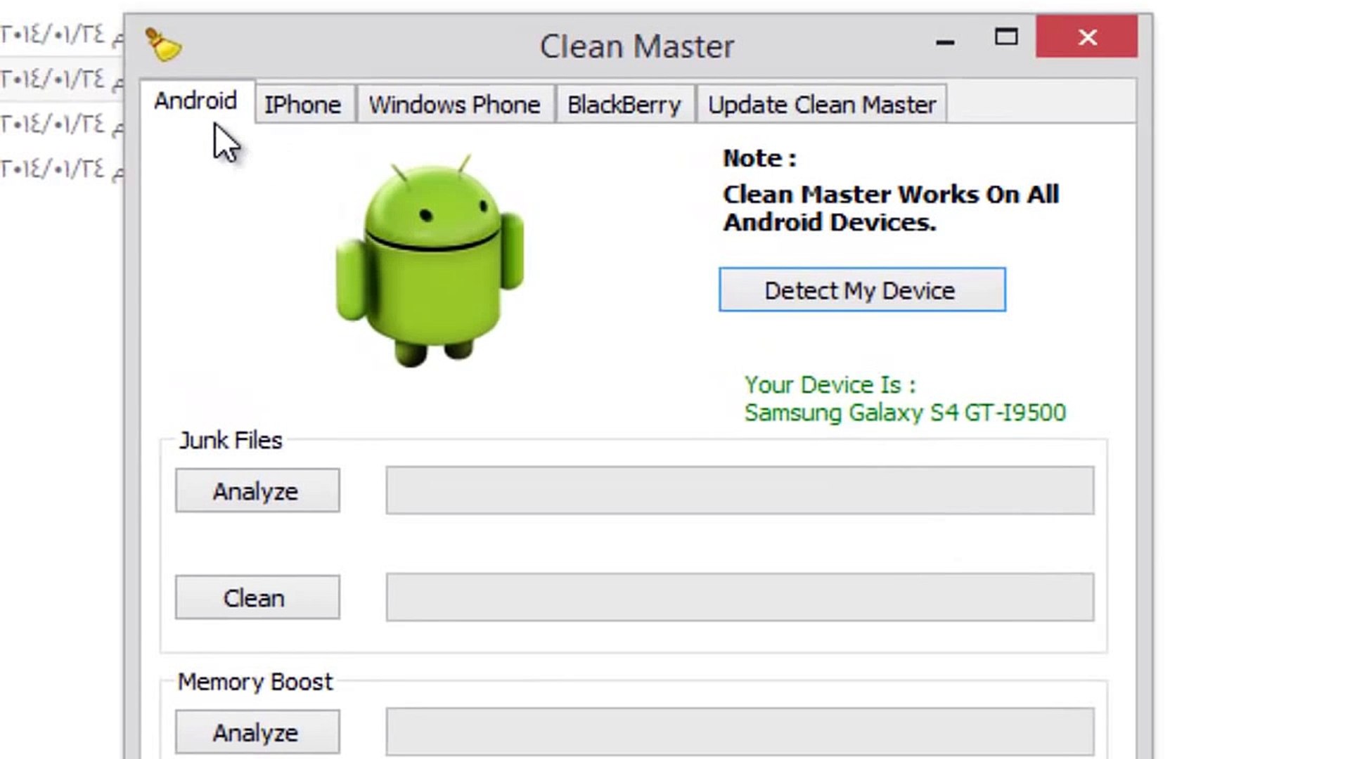 Clean Master Memory Booster Android Iphone Windows Phone Blackberry Video Dailymotion