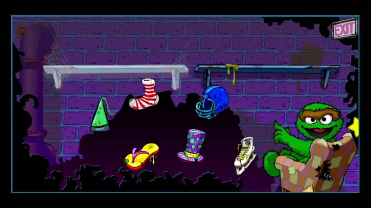 Sesame Street Oscar's Trash Collection Cartoon Animation PBS Kids Game Play Walkthrough