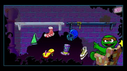 Sesame Street Oscar's Trash Collection Cartoon Animation PBS Kids Game Play Walkthrough