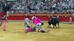 Matador Lorenzo Sanchez is pinned to the floor and gored by bull in Spain