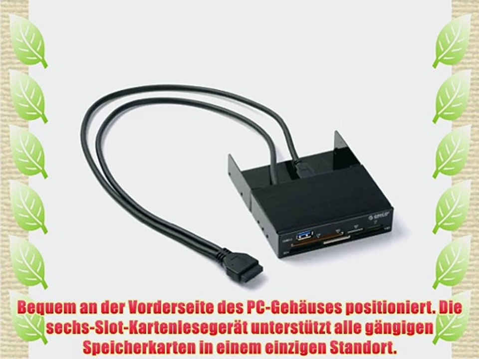 ORICO IR3501 Floppy USB3.0 Interne Kartenleser mit USB 3.0 Hub um Motherboard 20Pin Stecker
