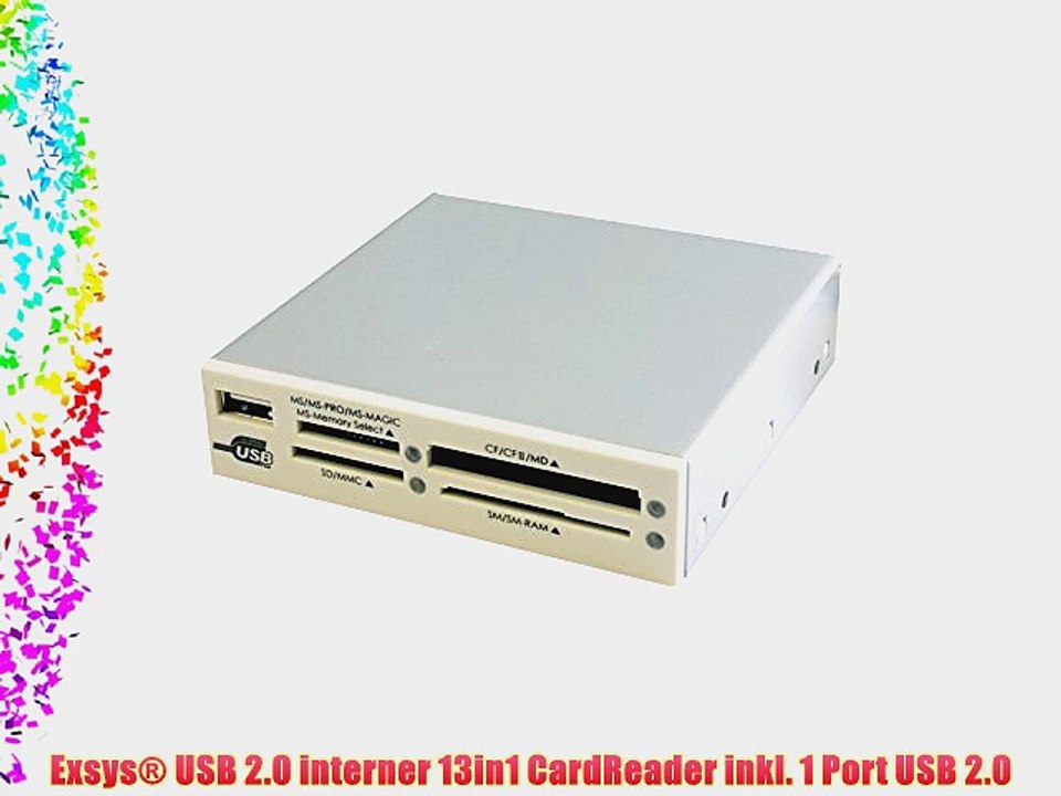 Exsys? USB 2.0 interner 13in1 CardReader inkl. 1 Port USB 2.0