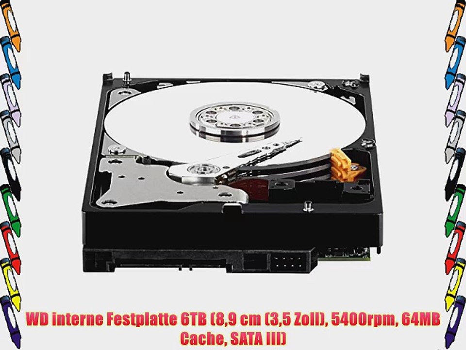 WD interne Festplatte 6TB (89 cm (35 Zoll) 5400rpm 64MB Cache SATA III)