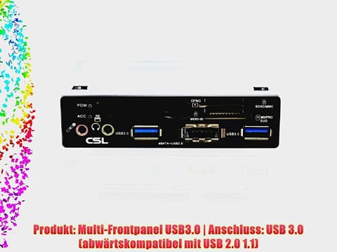 CSL - 35 All in One USB 3.0 (Super Speed)HUB USB 2.0 Cardreader (Kartenleser) eSATA / Multifunktionspanel