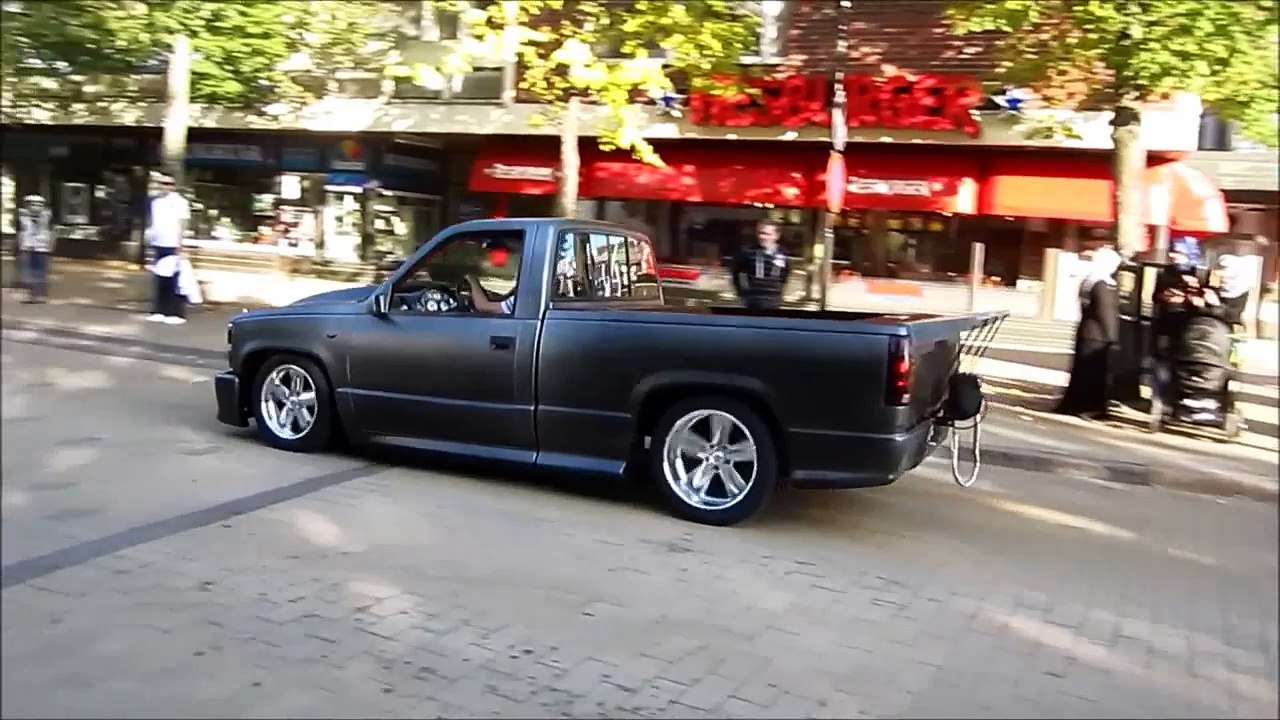 ANTI-LAG V8!! Twin Turbo Chevrolet Pickup! BURNOUTS and FLAMES!!
