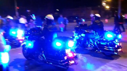 2014 Fire truck parade police ambulance lights sirens night New Castle, PA