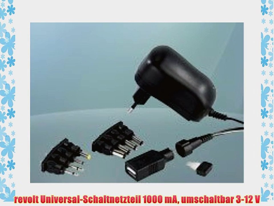 revolt Universal-Schaltnetzteil 1000 mA umschaltbar 3-12 V