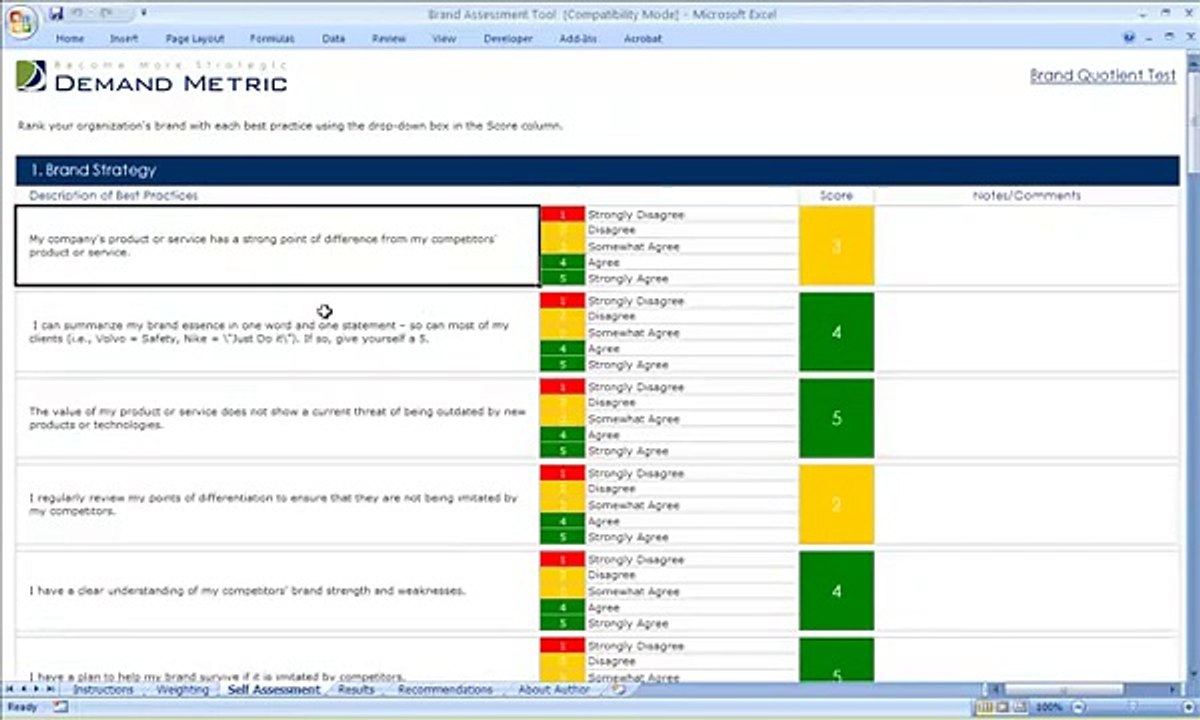 Brand Assessment Tool