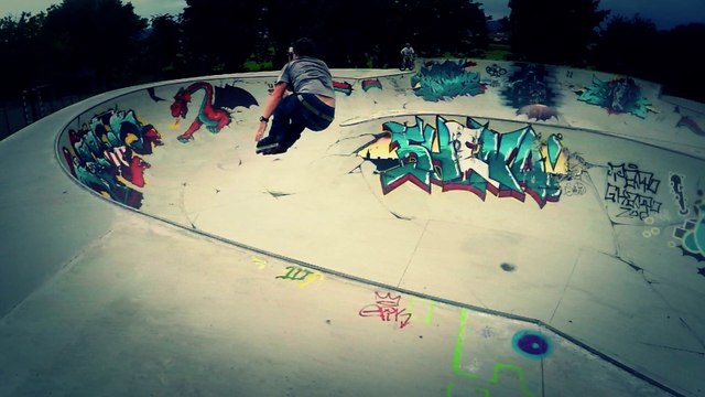 bowl skate park roller bike hero 4 Black 120 240 fps twixtor Dji phantom 2 Zenmuse H4-3D