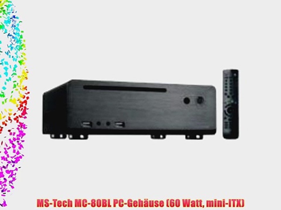 MS-Tech MC-80BL PC-Geh?use (60 Watt mini-ITX)