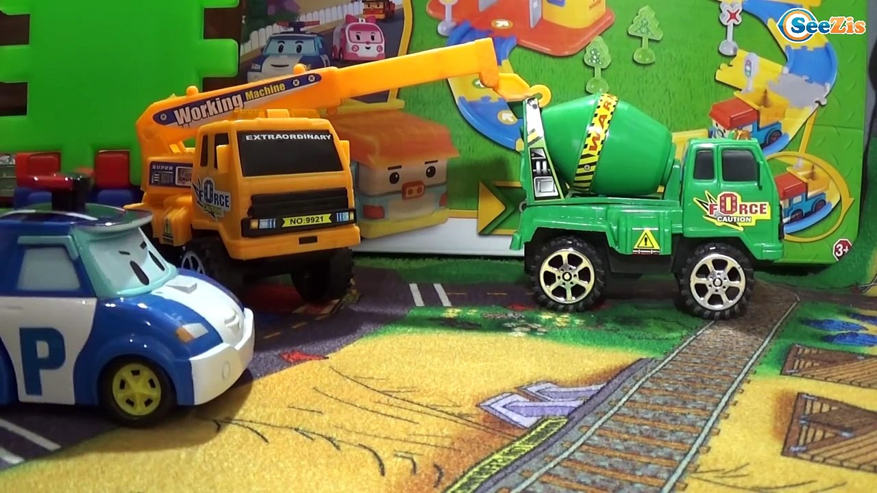 Мультики про Машинки Подъемный Кран на Стройке и Робокар Поли - Тики Таки