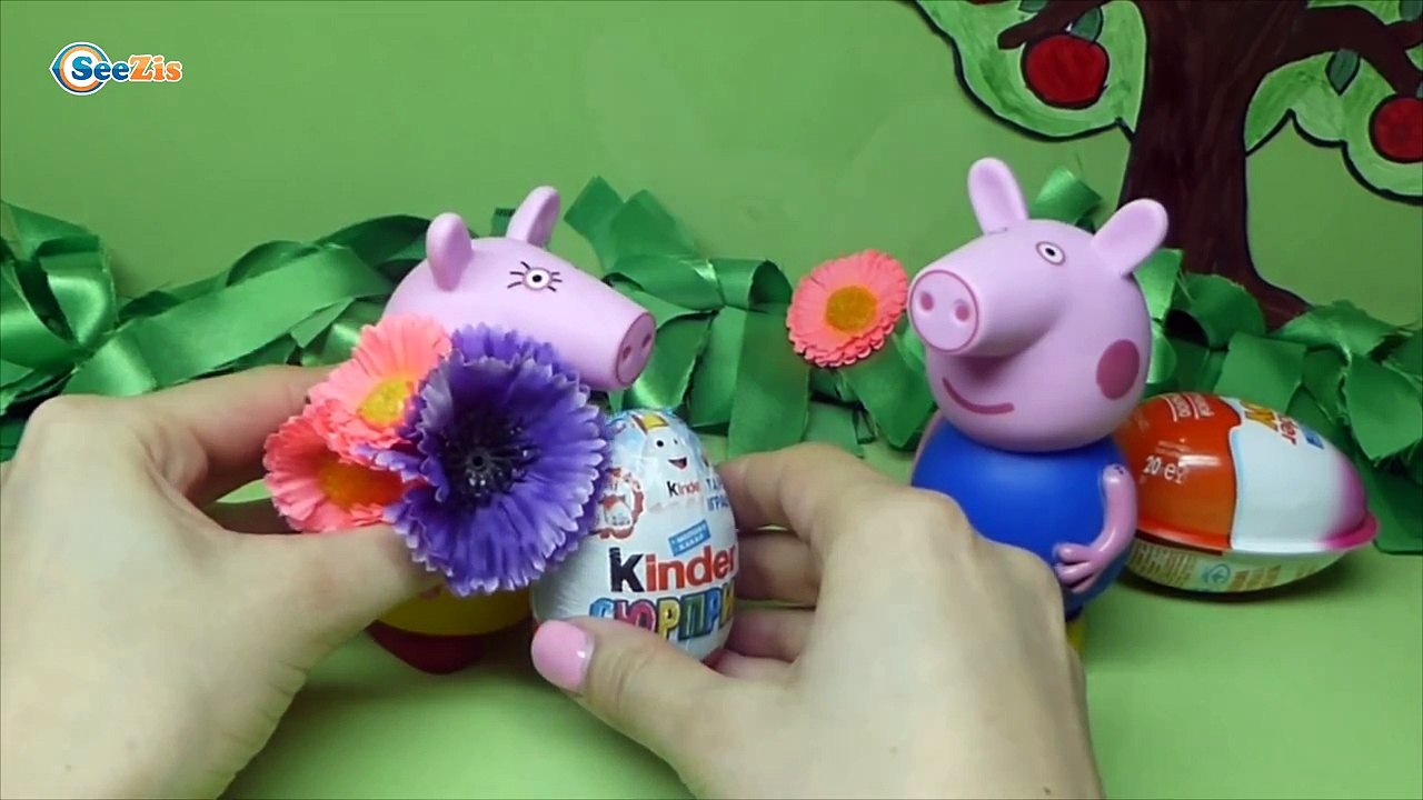 Свинка Пеппа и Киндер Сюрприз Мультфильмы для Д...