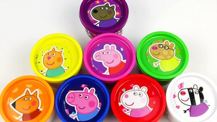 Peppa Pig Play Doh cans Surprise Eggs Doug Peppa Toys