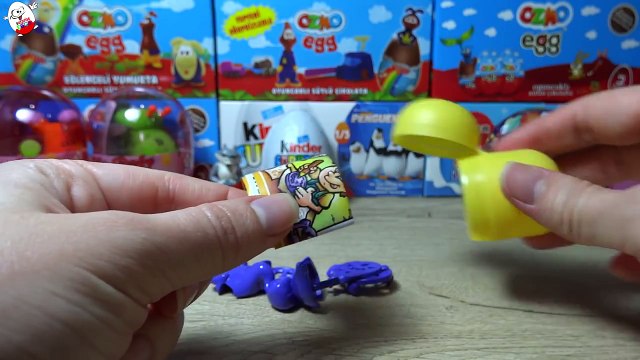 Игрушки для детей Распаковка Киндер Сюрприз Пингвины Мадагаскара