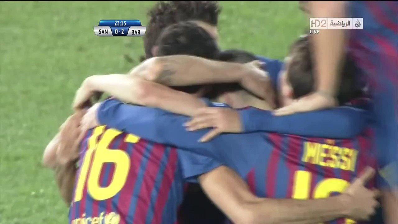 أهداف برشلونة x سانتوس البرازيلي / بتعليق عصام الشوالي